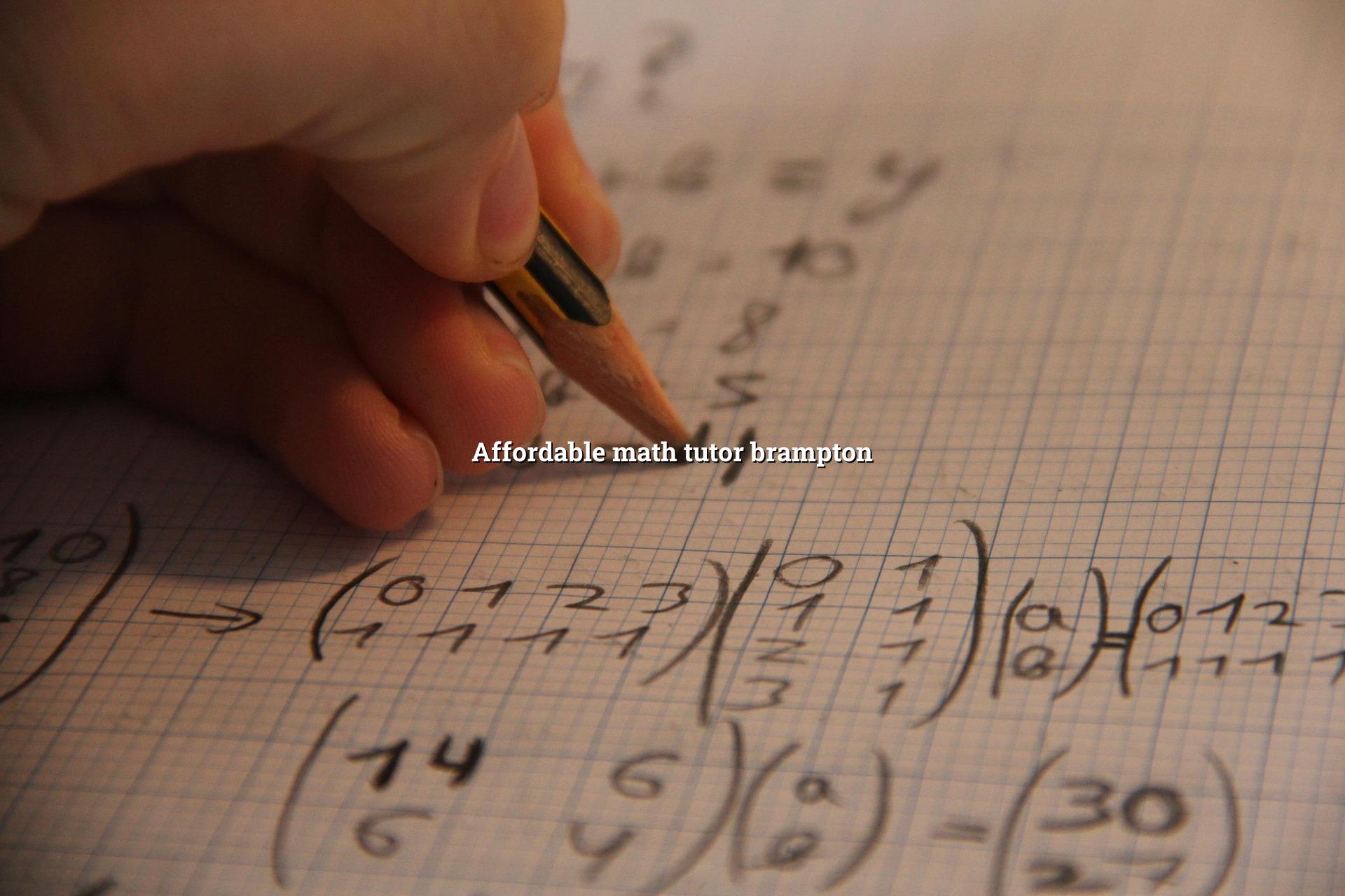 Affordable Math Tutor Brampton